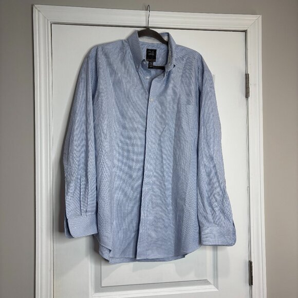 Jos. A. Bank Other - Men's Jos A Bank Blue Checkered Dress Shirt Size 17